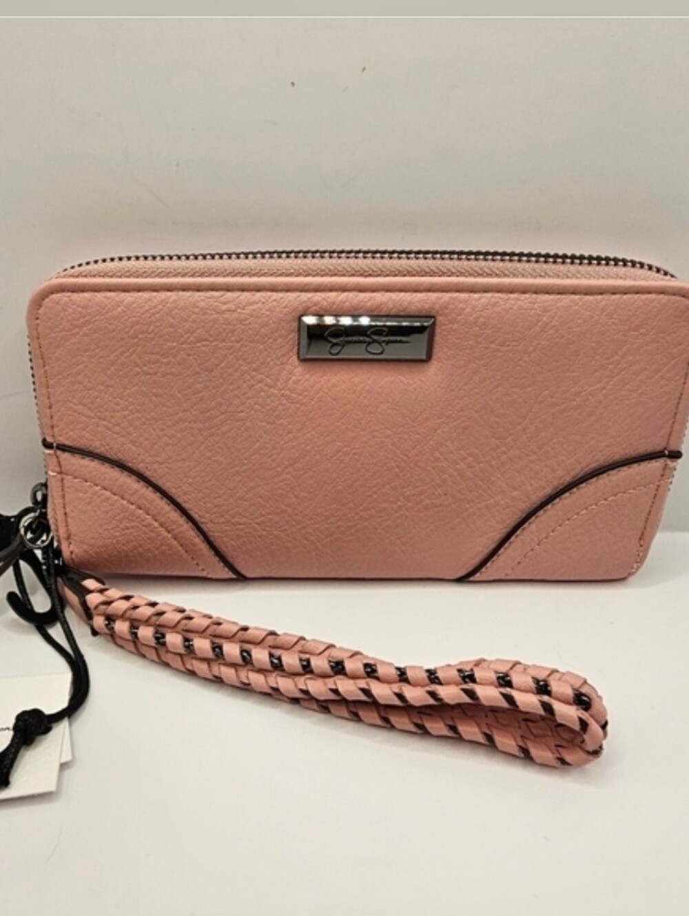 Jessica Simpson Blush Pink Zip Around Wristlet Wallet